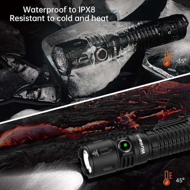 Alt view image 5 of 7 - TD04 Tactical Flashlight, Handheld Flashlights Rechargeable, 3000 Lumens Super Bright LED Flashlight with Type C Charging Port Tail Switch for Camping, Hiking, Emergency, IP68 Waterproof