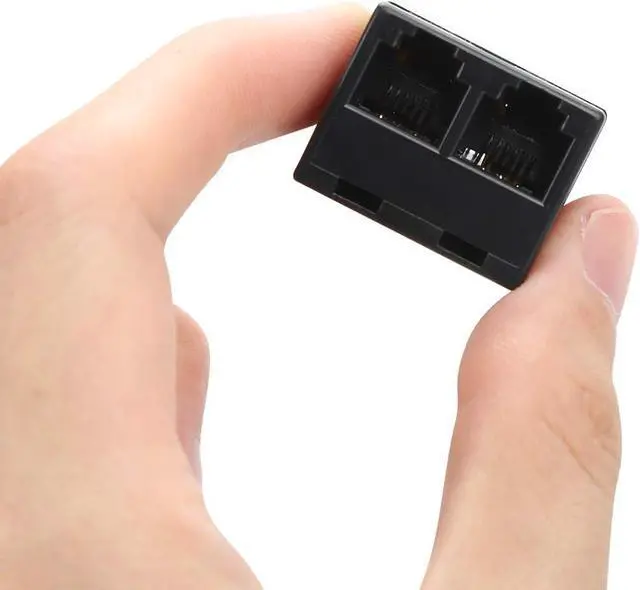 Alt view image 6 of 6 - RJ12 6P6C 3 Female Telephone Line Splitters, Phone Jack Splitter, Telephone Landline Cable Connector and Separator(Black, 50 Pack)