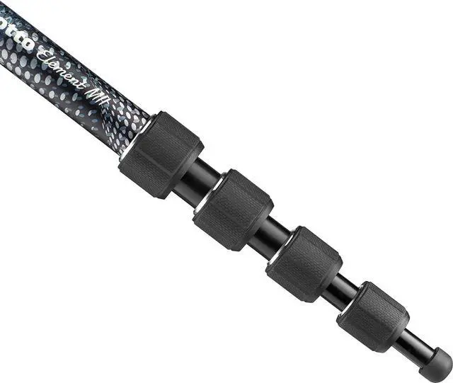 Alt view image 4 of 5 - Element MII MMELMIIA5BK, Lightweight 5-Section Aluminium Travel Camera Monopod, with Wrist Strap, Rubber Grip, Twist Locks, Load up 15kg, for Compact Cameras, Mirrorless, DSLR, Black