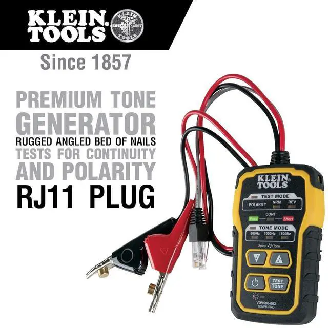 Alt view image 2 of 7 - VDV500-063 Wire Tr Tone Generator Continuity Tester for Ethernet, Internet, Telephone, Speaker, Coax, Video, and Data Cables RJ45, RJ11, RJ12
