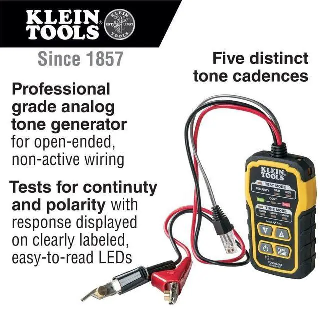 Alt view image 3 of 7 - VDV500-063 Wire Tr Tone Generator Continuity Tester for Ethernet, Internet, Telephone, Speaker, Coax, Video, and Data Cables RJ45, RJ11, RJ12