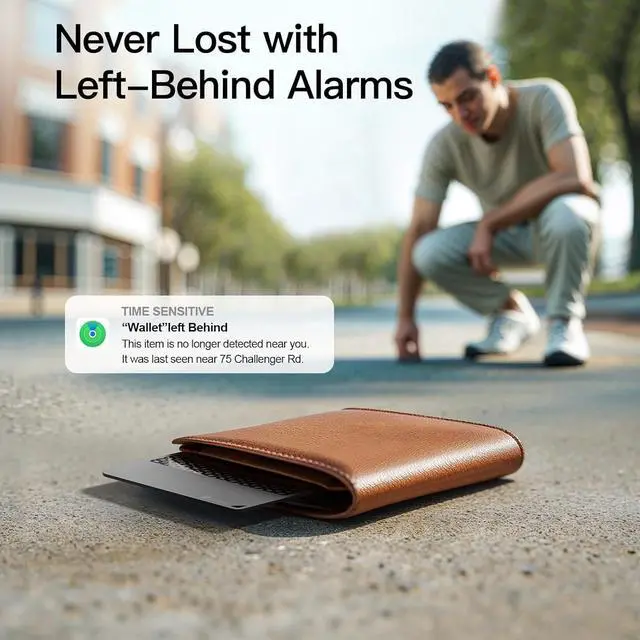 Alt view image 7 of 7 - Air-Tags (iOS Only) Bluetooth Tracker with  Find My, iPhone Smart Card Wallet Finder GPS Tracker, 5-10 Years Battery, Keys Finder and Item Locator for Bags, Passport