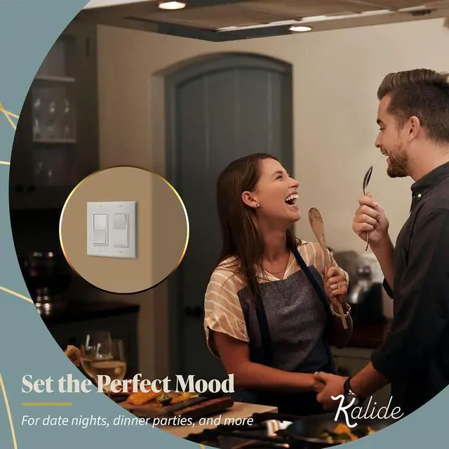 Alt view image 3 of 7 - Dimmer Light Switch, LED Slide Dimmer Switch,for 300W Dimmable LED/CFL Lights and 600W INC/HAL Bulbs, Single Pole/3-Way, Wall Plate Included, UL Listed, White, 5 Pack