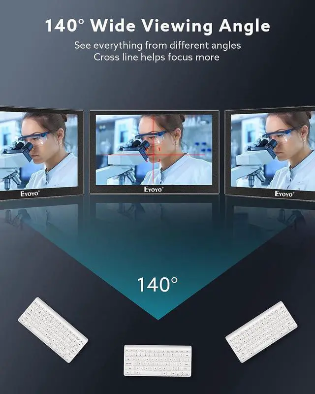 Alt view image 4 of 7 - 5 inch Monitor, 800x480 Mini TFT LCD Screen Small Camera Video Monitor 1/4 Screw Hole with HD/VGA/AV Video Input for Car PC DVD DVR CCD DSLR-140° Wide Angle Metal Housing