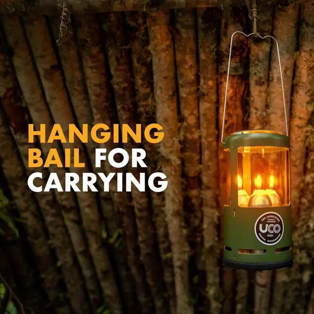 Alt view image 3 of 7 - Candlelier Candle Lantern, Candle Lanterns for Real Candles, Perfect Outdoor Gear for Camping or for Power Outages, Includes 3 Long Burning Candles