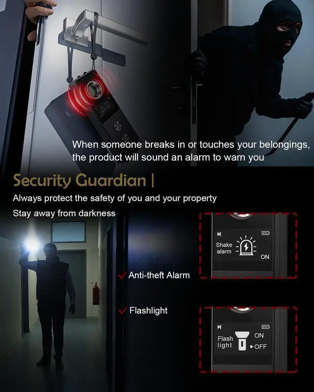 Alt view image 4 of 6 - Hidden Camera Detector & Bug Detector - Hidden Devices Detector for Hidden Camera, GPS Tracker, Listening Device & Bug, Privacy Protection Tool for Hotel, Office, Airbnb, Bathroom (Medium)