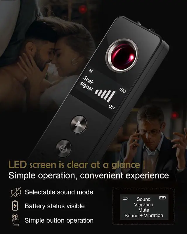 Alt view image 5 of 6 - Hidden Camera Detector & Bug Detector - Hidden Devices Detector for Hidden Camera, GPS Tracker, Listening Device & Bug, Privacy Protection Tool for Hotel, Office, Airbnb, Bathroom (Medium)