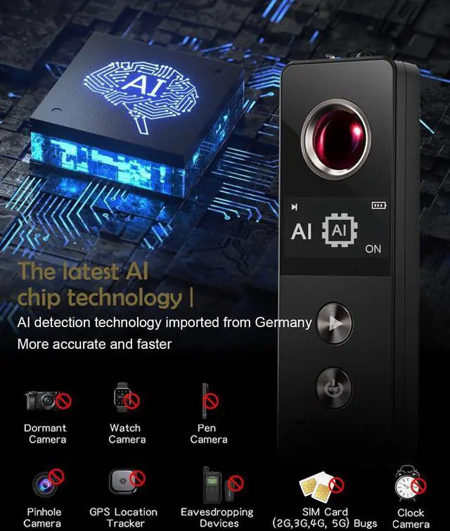 Alt view image 6 of 6 - Hidden Camera Detector & Bug Detector - Hidden Devices Detector for Hidden Camera, GPS Tracker, Listening Device & Bug, Privacy Protection Tool for Hotel, Office, Airbnb, Bathroom (Medium)