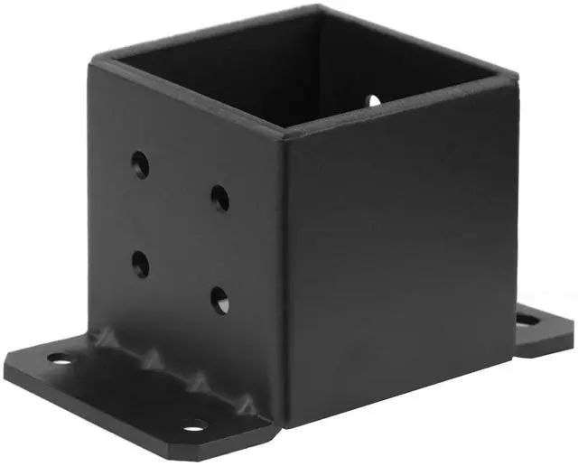 Main image of 2 PCS 6x6 Post Base, Heavy Duty Steel Fence Post Base, Anchor Deck Supports Porch Railing Holders, Inner Size 5-1/2" for 6x6 Nominal Lumber, Thickness 5/32"(8 Gauge)
