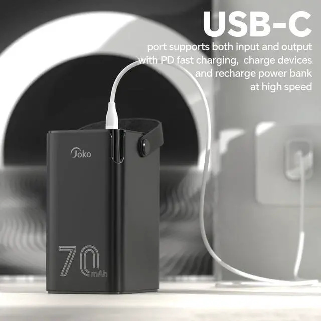 Alt view image 3 of 7 - 70000mAh Power Bank High Capacity 20W PD 3.0 Fast Charging 22.5W Max Large Power Bank,7 Outputs 2 Inputs,LED Display,USB-C Battery Packs for iPhone, , OutdoorsCamping