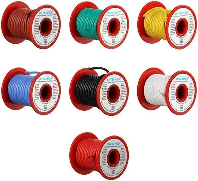 Alt view image 2 of 4 - 16 Gauge Silicone Wire Kit 7 Color Each 50 ft Flexible 16 AWG Stranded Tinned Copper Wire