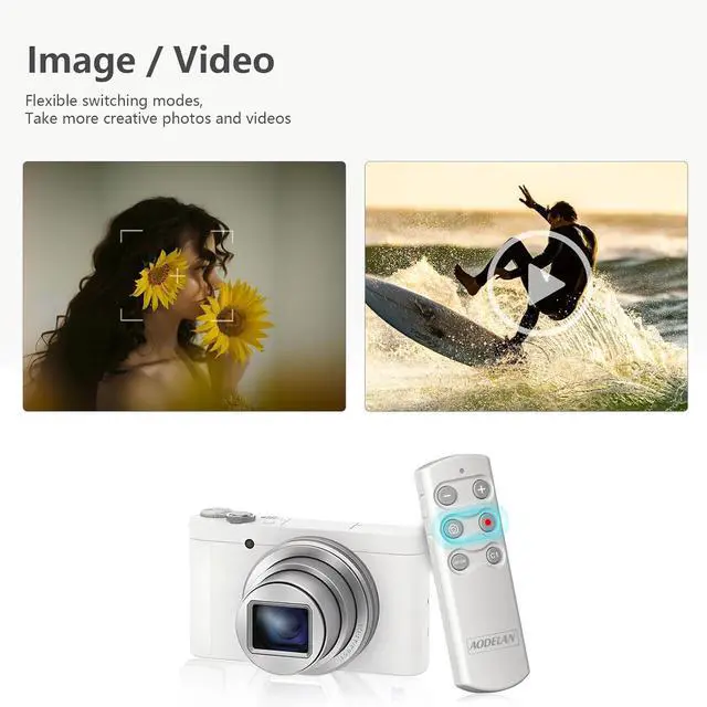 Alt view image 3 of 7 - Wireless Camera Remote Control Shooting Grip and Tripod (White) with Remote Shutter Release - Replaces GP-VPT2BT for  ZV-1, A7 III, A6400, A7C, A7R IV, A9, FX-3, FX30, RX100 VII, RX0 II