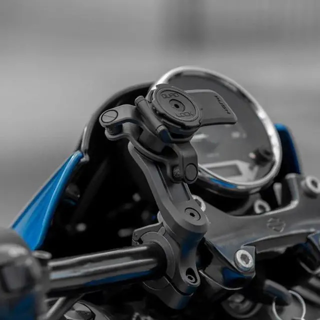 Alt view image 3 of 7 - Quad Lock Motorcycle Handlebar Mount PRO for iPhone, Samsung Galaxy and Pixel Smartphone