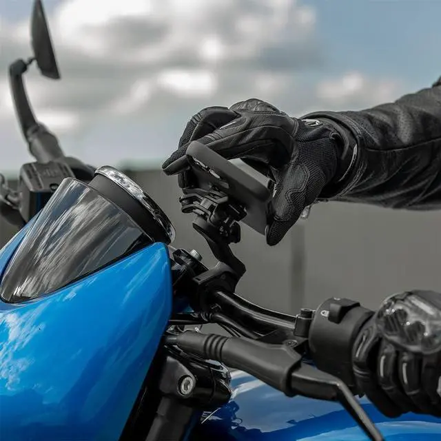 Alt view image 5 of 7 - Quad Lock Motorcycle Handlebar Mount PRO for iPhone, Samsung Galaxy and Pixel Smartphone