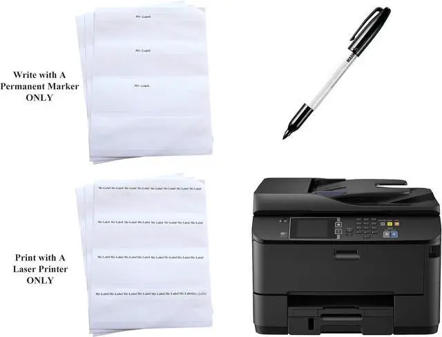 Alt view image 4 of 7 - Self-Laminating Wrap Around Cable Labels  Letter Sheet Laser Printer Only  for Wire Marking Identification (100 Sheets (3200 Labels), White)