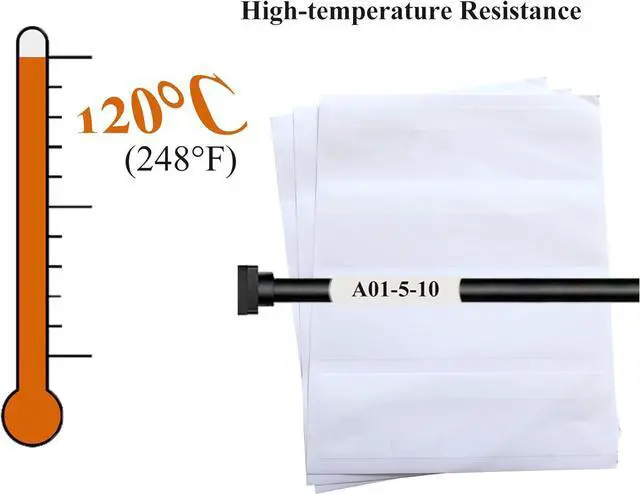 Alt view image 5 of 7 - Self-Laminating Wrap Around Cable Labels  Letter Sheet Laser Printer Only  for Wire Marking Identification (100 Sheets (3200 Labels), White)