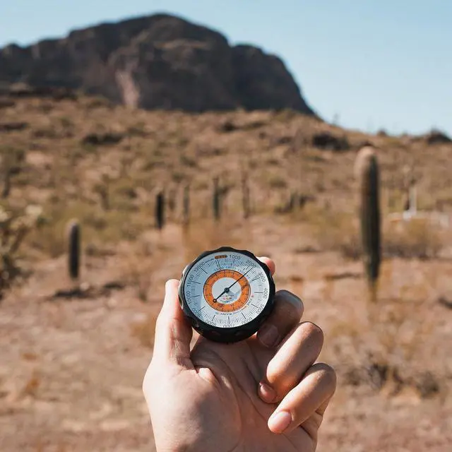 Alt view image 4 of 6 - Battery-Free Altimeter and Barometer | Weather-Trend Indicator with Soft Leather Case | Reads Altitude from 0 to 15,000 Feet