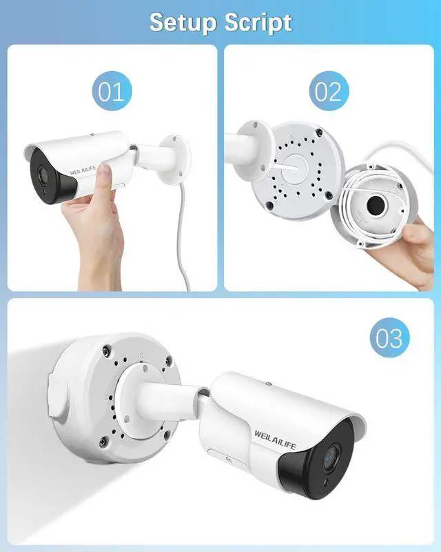 Alt view image 3 of 7 - Universal Bullet Security Camera Mount Bracket Hide Cable, Metal Electric Enclosure, Waterproof Outdoor Camera Cover, Base Junction Box for CCTV Cams (8 Pack)