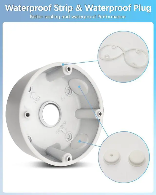 Alt view image 7 of 7 - Universal Bullet Security Camera Mount Bracket Hide Cable, Metal Electric Enclosure, Waterproof Outdoor Camera Cover, Base Junction Box for CCTV Cams (8 Pack)