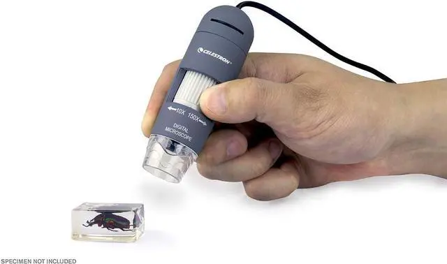 Alt view image 7 of 7 - Deluxe Capture Your Discoveries 44302-C Digital Handheld Microscope, Grey