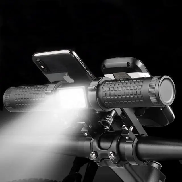 Main image of 10000mAh Bicycle Light,Bike Handlebar Extender,Aviation Aluminum Alloy 2400lumens Bike Headlights,with a Bicycle Speedometer Holder&Bike Phone Mount,Super Bright Lights for Night Riding