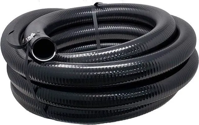 Main image of Flexible PVC Pipe 1-1/2 Inch Dia Hose 25 FT Length, Black Tubing, Schedule 40, Premium Quality Made in USA