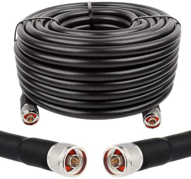 Main image of RF N Male to N Male Cable 75FT, 50 Ohm Low Loss Cable KMR400 Coax Extension Cable for 3G/4G/5G/LTE/GPS/WiFi/RF/Ham/Radio to Antenna or Phone Signal Booster Use