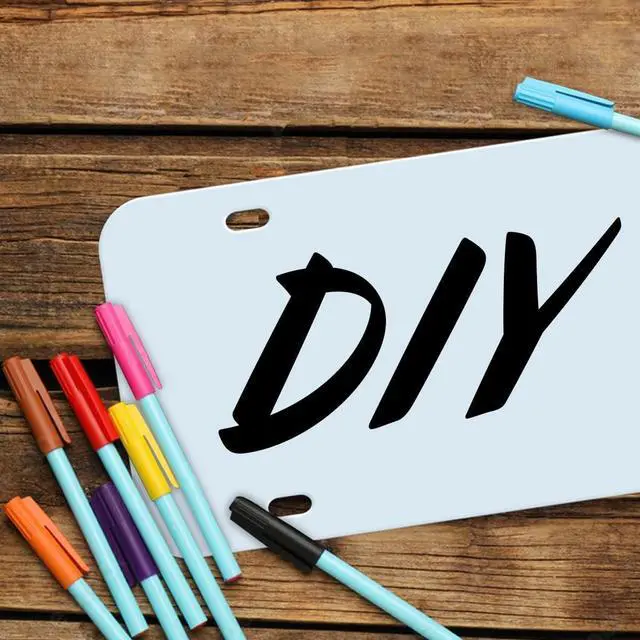 Alt view image 3 of 7 - Blank License Plates for Custom Vinyl Designs and Business Use - Create Personalized Vanity Plates - DYI & DTF Projects (100 Pack)