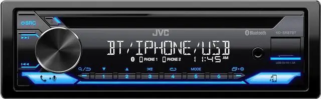 Main image of KD-SR87BT Bluetooth CD Car Stereo with USB Port  AM/FM Radio, MP3 Player, High Contrast LCD, Detachable Face Plate  Single DIN  13-Band EQ