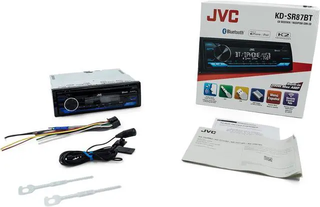 Alt view image 5 of 7 - KD-SR87BT Bluetooth CD Car Stereo with USB Port  AM/FM Radio, MP3 Player, High Contrast LCD, Detachable Face Plate  Single DIN  13-Band EQ