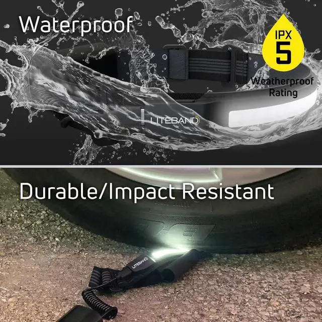 Alt view image 6 of 7 - Rechargeable LED Headlamp - Liteband PRO 1500 Lumens Super Bright Head Lamp, Powerful Battery Powered Tactical Headlamps, Camping, Running, Hard Hat Light, Best Rated Forehead Flashlight, Carbon