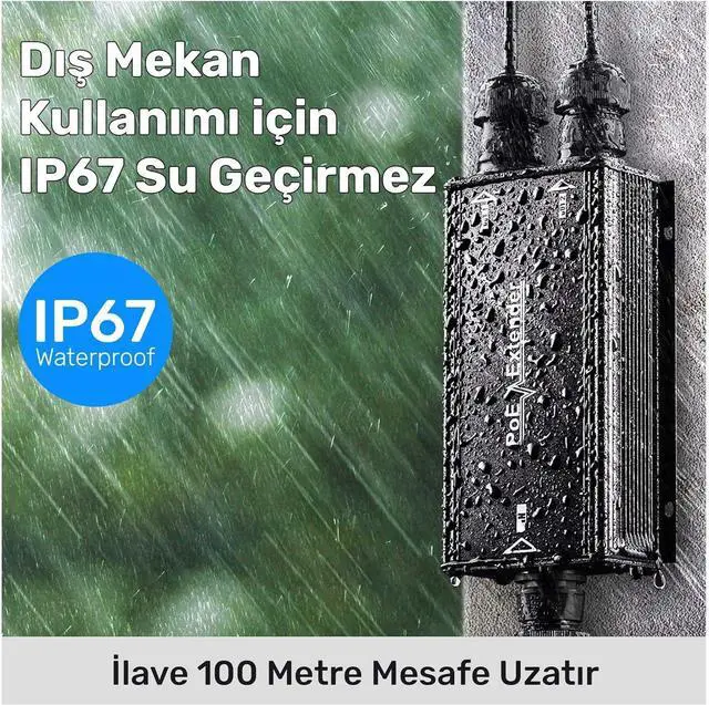Alt view image 2 of 7 - Cudy 2 Channel Gigabit Outdoor PoE Extender2 Output PoE Ports, IP67 Waterproof, 10/100/1000Mbps, PoE Repeater/PoE Amplifier/PoE Booster, Wall-Mount, Comply with 802.3bt / 802.3at / 802.3af