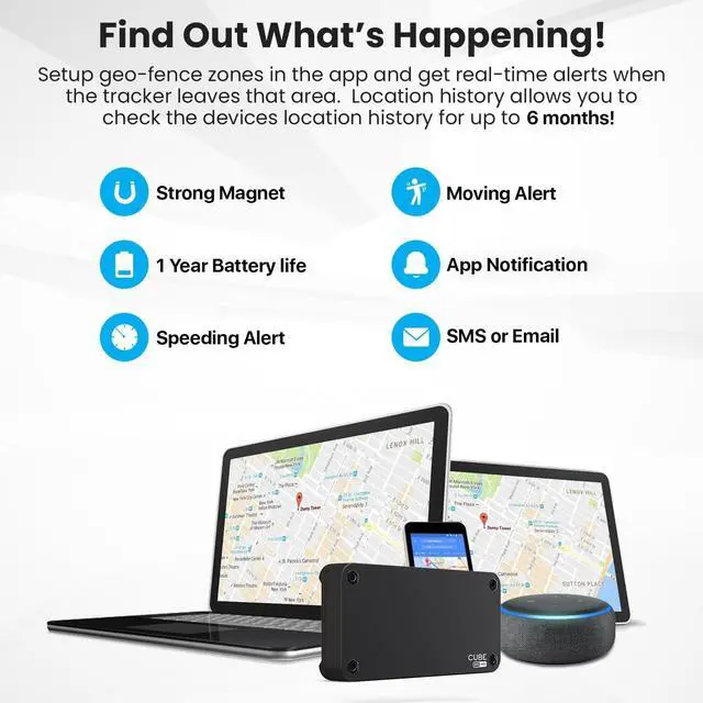 Alt view image 6 of 7 - GPS Tracker for Vehicles GPS Car Tracker, Real Time Worldwide Location Geo-Fencing, Hidden Tracking Device for Fleet Assets, Truck, Auto, Trailer, 1 Year Battery, Subscription Required