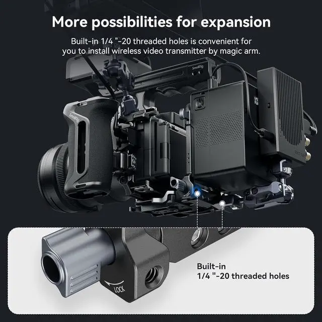 Alt view image 7 of 7 - Foldable V Mount Battery Plate, Tool-Free, All-in One Mounting Solution for Mirrorless/DSLR Cameras, with Modular Plate for Arca, Compact Camera Video Rig, for NEEWER V Mount Battery PS099E