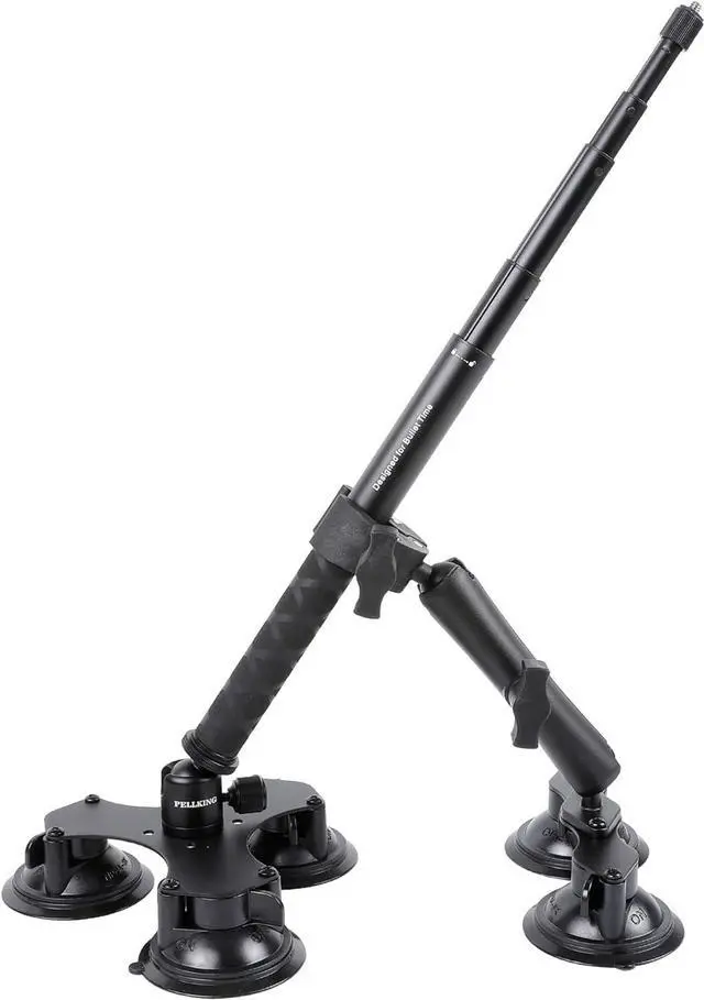 Main image of Suction Car Mount for Insta360 x5,x4, x3, x2, x,One RS,R Compatible with GoPro Max Camera 5 in 1 Suction Mount Kit for Action Cameras (Includes 44.9-inch Selfie Stick)