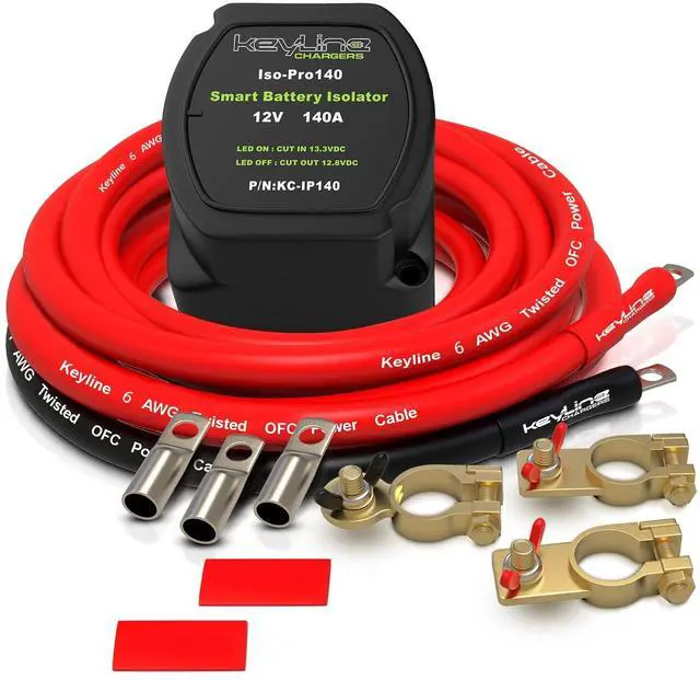 Main image of Dual Battery Isolator Kit 12V - 140 Amp Voltage Sensitive Relay (VSR) for Dual Battery Setup