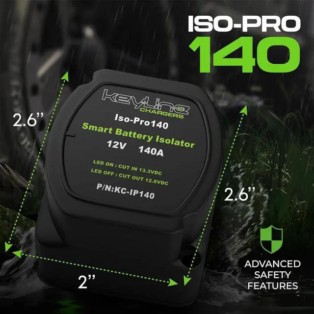 Alt view image 7 of 7 - Dual Battery Isolator Kit 12V - 140 Amp Voltage Sensitive Relay (VSR) for Dual Battery Setup