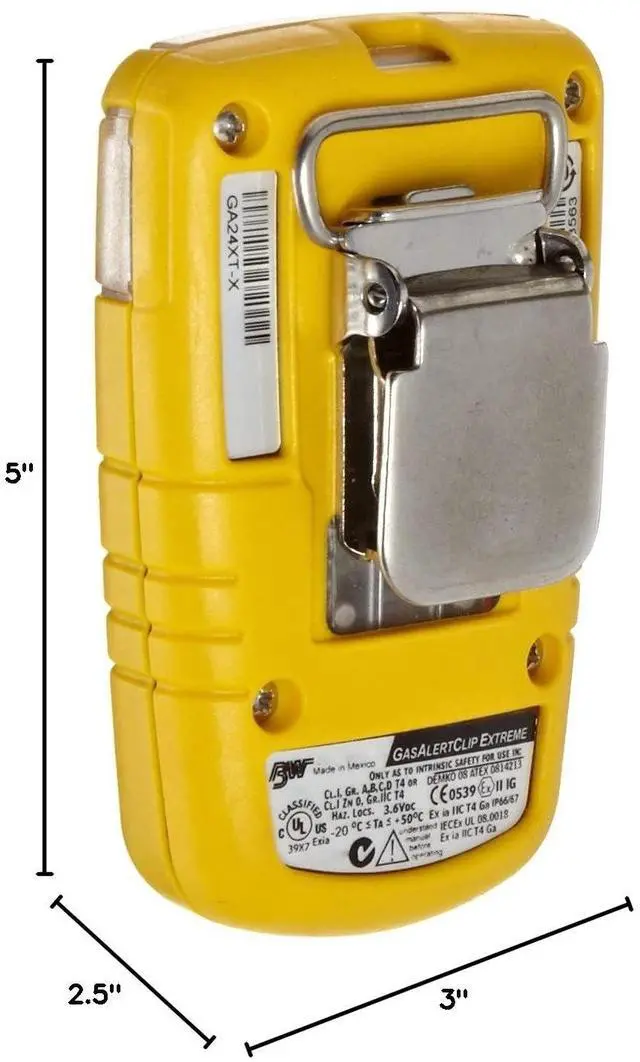 Alt view image 4 of 4 - Corded Electric BWC2-H BW Clip Single Gas H2S Monitor, 10/15 (1 Pack)