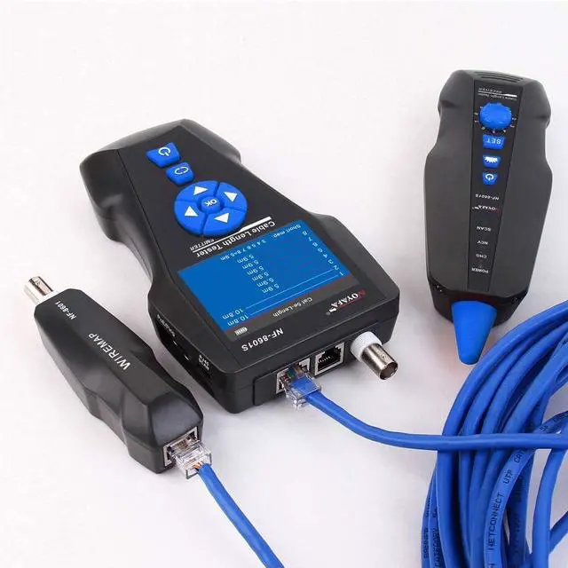 Alt view image 3 of 5 - Network Cable Tester,AT278 TDR Multi-functional LCD Tracker For RJ45, RJ11, BNC, Metal Cable,PING/POE NF-8601S