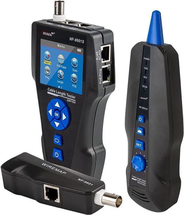 Alt view image 5 of 5 - Network Cable Tester,AT278 TDR Multi-functional LCD Tracker For RJ45, RJ11, BNC, Metal Cable,PING/POE NF-8601S