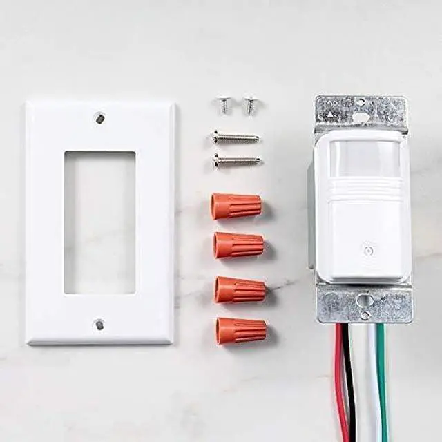 Alt view image 3 of 6 - 10 Pack Motion Sensor Light Switch, Wire Required, Single Pole Only (Not 3-Way), Indoor in-Wall Occupancy Sensor with Wall Plate, Adjustable Timer, Title 24, UL Certified, White