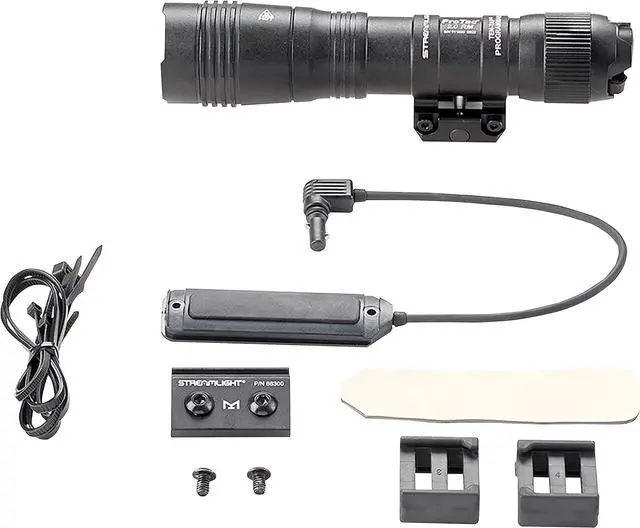 Main image of 89009 ProTac 2.0 2000-Lumen Rail Mount High Lumen Tactical Rechargeable Long Weapon-Mounted Flashlight with Straight Pressure Switch, SL-B50 Battery Pack and USB-C Cord, Black