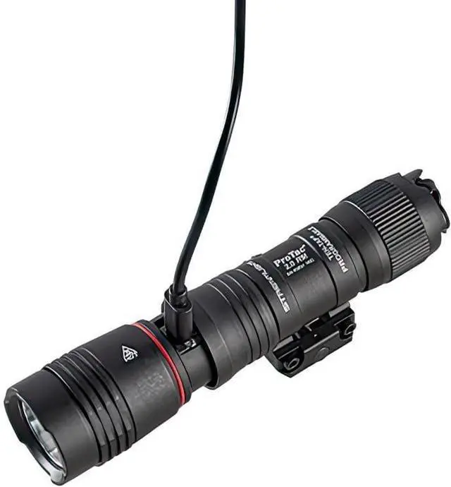 Alt view image 4 of 6 - 89009 ProTac 2.0 2000-Lumen Rail Mount High Lumen Tactical Rechargeable Long Weapon-Mounted Flashlight with Straight Pressure Switch, SL-B50 Battery Pack and USB-C Cord, Black