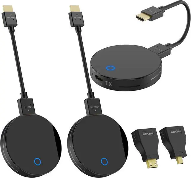 Main image of Wireless HDMI Transmitter and 2 Receiver, 4K Decode 1080P Output,1TX to 4 RXs, 2.4G/5G Wireless HDMI Extender Kit, Streaming Video/Audio from Mac/PC/Laptop to TV/Projector etc Multiple Displays