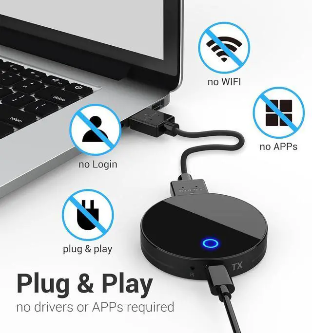 Alt view image 2 of 7 - Wireless HDMI Transmitter and 2 Receiver, 4K Decode 1080P Output,1TX to 4 RXs, 2.4G/5G Wireless HDMI Extender Kit, Streaming Video/Audio from Mac/PC/Laptop to TV/Projector etc Multiple Displays