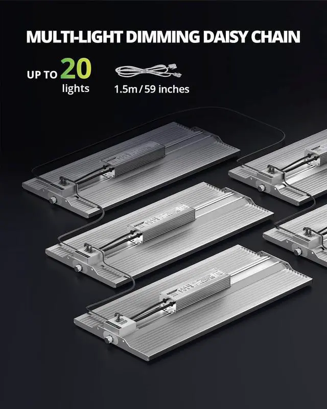 Alt view image 3 of 7 - XS2500 Grow Lights for Seed Starting, 250W Dimmable LED Grow Light with  LM301H Diodes, Dimming Daisy Chain Grow Lights for Indoor Plants Veg Bloom Full Spectrum for 4x2/3x3 Tent
