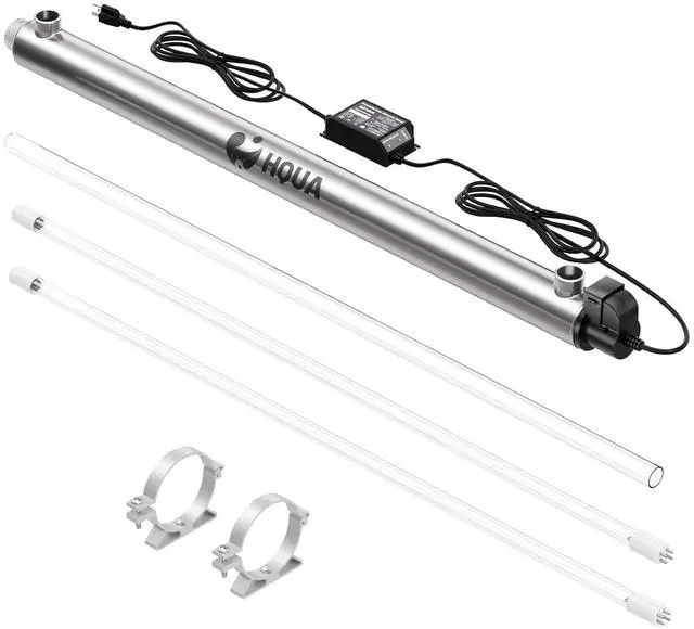 Main image of 120V 40W 12GPM 1 Inlet/Outlet MNPT Whole House Ultraviolet Water Purifier Filter, +1 Extra UV Bulb