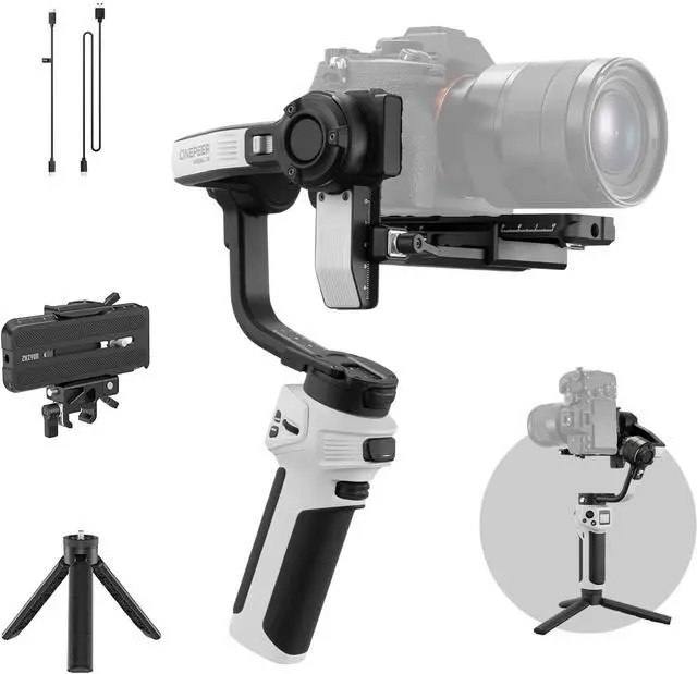 Main image of CINEPEER WEEBILL 3E Mirrorless Gimbal Lightweight Stabilizer, Up to 3kg/6.6lbs Payload, 3-Axis Camera Gimbal for Canon/Sony/Panasonic/Nikon, Bluetooth Shutter Control, Native Vertical Shooting
