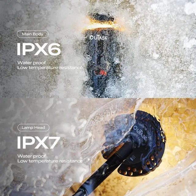 Alt view image 3 of 7 - Camping Light Telescopic, Collapsible Magnetic Camping Lantern with 12000mAh Battery, Telescoping IPX6/IPX7 Waterproof Flashlights, Camping Lamp for Emergency, Camping, Hiking