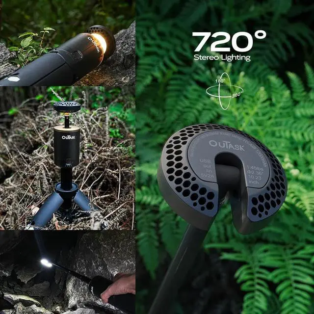 Alt view image 4 of 7 - Camping Light Telescopic, Collapsible Magnetic Camping Lantern with 12000mAh Battery, Telescoping IPX6/IPX7 Waterproof Flashlights, Camping Lamp for Emergency, Camping, Hiking